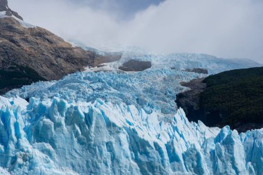 Upsala buzulu manzarası, Santa Cruz Eyaleti, Arjantin. Upsala Buzulu, Güney Patagonya Buz Sahası 'nın doğu tarafında büyük bir vadi buzuludur..