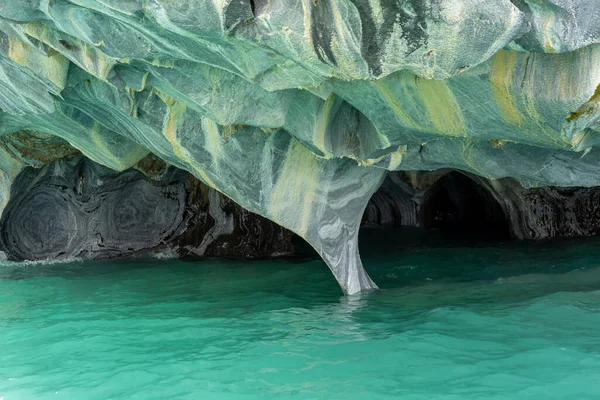 Marmorhöhlen Marmorkathedrale Puerto Rio Tranquilo Aysen Chile Die Marmorhöhlen Sind — Stockfoto