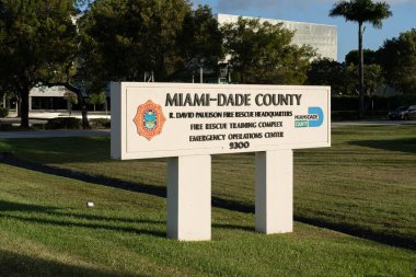 Miami, Florida, ABD - 1 Ocak 2022 Miami-Dade County R. David Paulison İtfaiye Merkezi Miami, Florida, ABD.