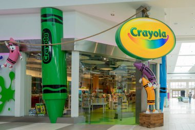 Orlando, Florida, USA - January 27, 2022: Crayola Experience store at a shopping mall in Orlando, Florida, USA. Crayola Experience is an indoor family attraction. clipart