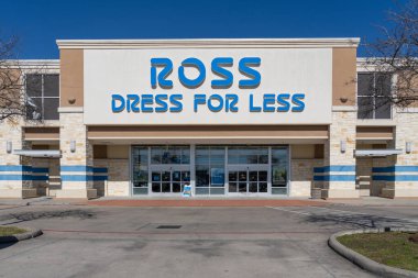 Pearland, Teksas, ABD - 1 Mart 2022: Pearland, Teksas, ABD 'de daha az mağaza için Ross Elbisesi. Ross Dress for Less, Amerikan indirim mağazaları zinciri..