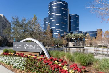 Orlando, FL, ABD - 20 Ocak 2022: Orlando Sağlık Arnold Palmer Çocuk Hastanesi Orlando, Florida, ABD.