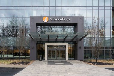 Columbus, Ohio, ABD - 27 Aralık 2021: Alliance Data (Bread Financial) merkezi Columbus, Ohio, ABD. Ekmek Finansal Holdingleri sadakat ve pazarlama hizmetleri sağlayıcısıdır..