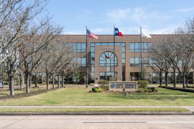 Pearland, TX, ABD - 10 Mart 2022: Pearland City Hall, TX, ABD.