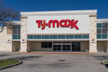 Pearland, Teksas, ABD - 1 Mart 2022: Pearland, Teksas, ABD 'de bir TJ Maxx mağazası. TJ Maxx bir Amerikan mağaza zinciri..