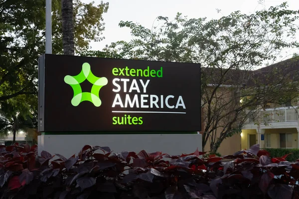 Miami Florida Usa January 2022 Extended Stay America Ground Sign — Stock Photo, Image