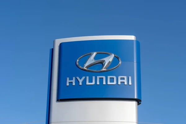 Hyundai Teken Hyundai Een Zuid Koreaanse Multinational — Stockfoto