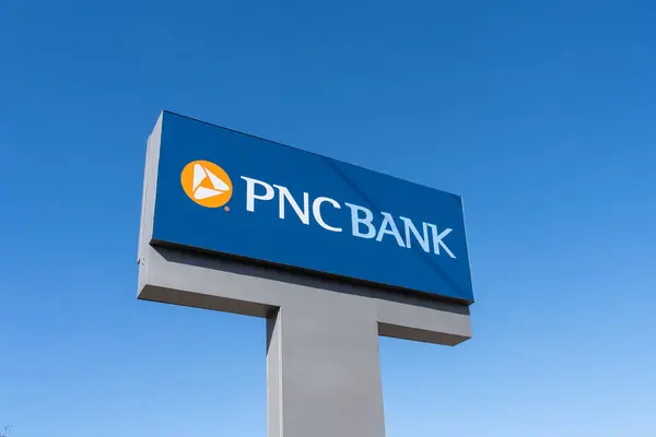 Χιούστον Τέξας Ηπα Φεβρουαρίου 2022 Κλείσιμο Του Pnc Bank Pole — Φωτογραφία Αρχείου