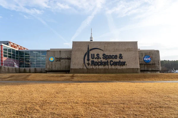 Huntsville Alabama Usa December 2021 Exterior View Space Rocket Center — Stock Photo, Image