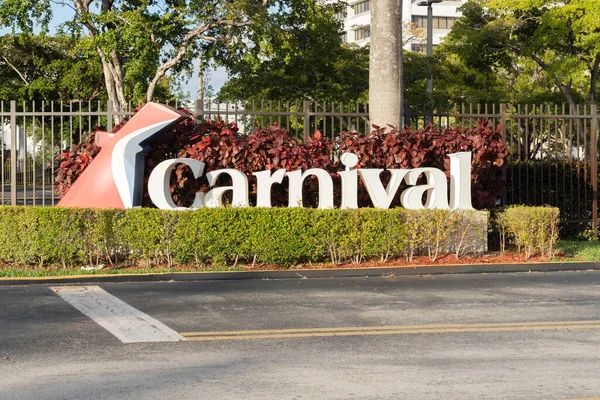 Miami Floride États Unis 1Er Janvier 2022 Signature Logo Carnival — Photo