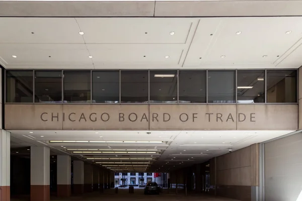 Chicago Illinois Usa March 2022 Chicago Board Trade Sign Seen — Stock Photo, Image