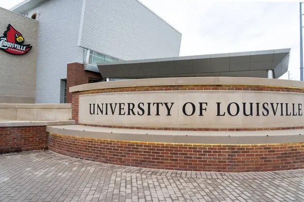 Louisville Usa Décembre 2021 Signe Université Louisville Est Montré Louisville — Photo