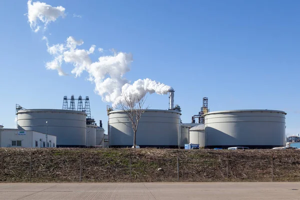 Channahon Illinois Marzo 2022 Horizonte Instalaciones Refinería Petróleo Una Refinería —  Fotos de Stock