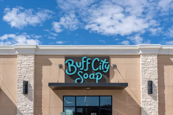 Pearland Teksas Abd Şubat 2022 Buff City Sabun Mağazasının Kapanışı — Stok fotoğraf