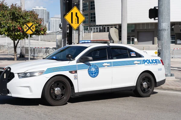 Miami Floride États Unis Janvier 2022 Une Voiture Police Miami — Photo