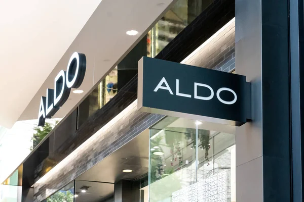 Houston Texas Usa Mars 2022 Aldo Butikken Projiserer Skilt Kjøpesenter – stockfoto