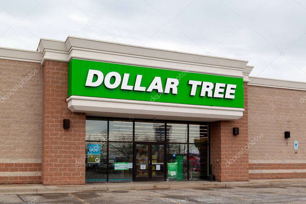 Lansing, Michigan, USA - March 30, 2022: A Dollar Tree store. Dollar Tree is an American multi-price-point chain of discount variety stores.
