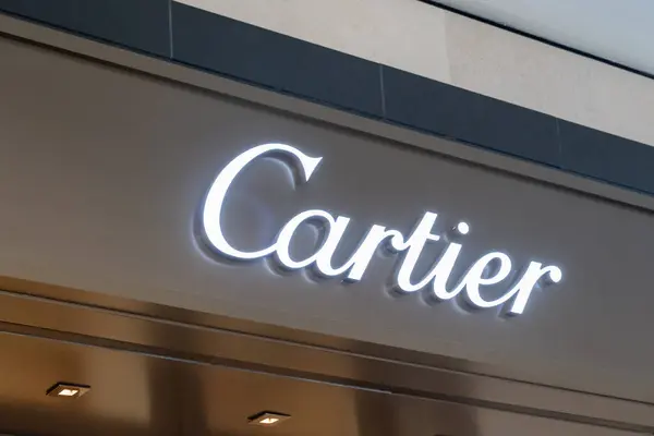 Гонолулу Сша Января 2024 Года Крупный План Логотипа Cartier Торговом — стоковое фото