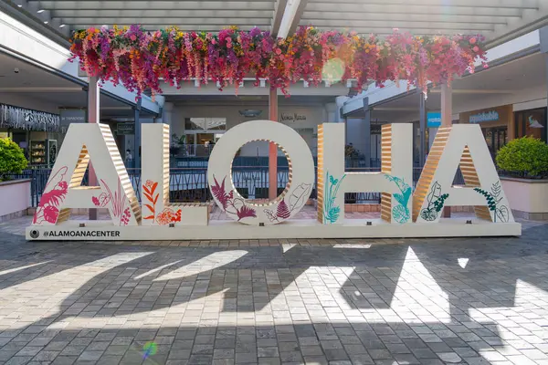 Honolulu Estados Unidos Enero 2024 Aloha Firma Centro Comercial Ala — Foto de Stock