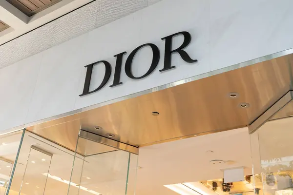 Honolulu Enero 2024 Primer Plano Del Letrero Del Logotipo Dior —  Fotos de Stock