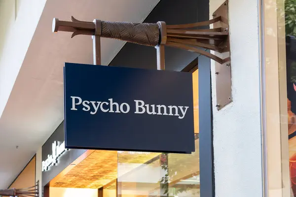 Honolulu Eua Janeiro 2024 Psycho Bunny Pendurado Sua Loja Shopping — Fotografia de Stock