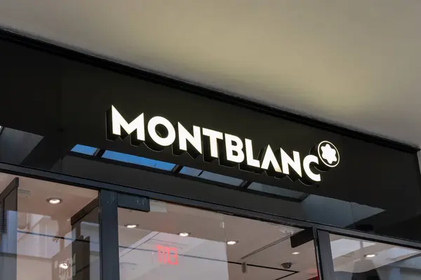 Гонолулу Штат Индиана Сша Января 2024 Года Закрытие Логотипа Montblanc — стоковое фото