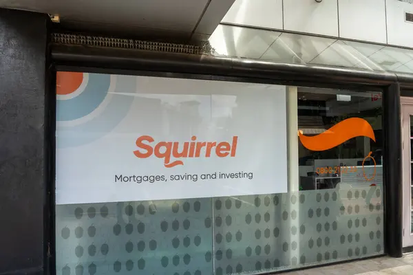 Wellington Nouvelle Zélande Février 2024 Une Succursale Squirrel Mortgages Wellington — Photo