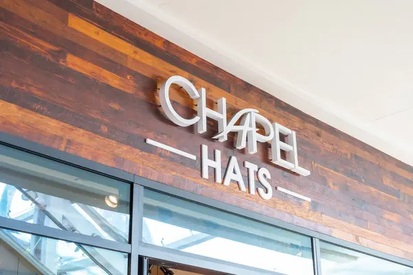 Гонолулу Сша Января 2024 Года Знак Логотипа Chapel Hats Центре Стоковая Картинка