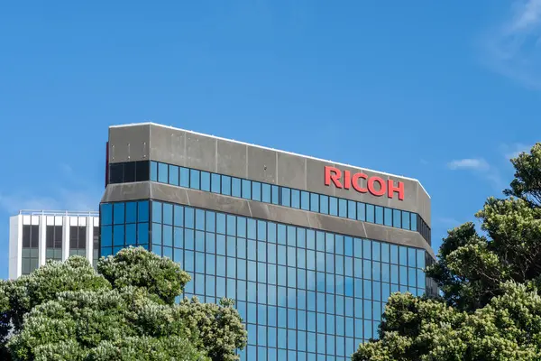뉴질랜드 웰링턴 2024년 10일 뉴질랜드 웰링턴에 사무실 Ricoh Company는 다국적 스톡 사진
