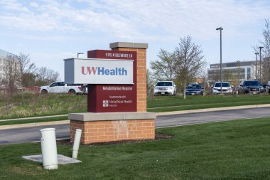 UW Sağlık Rehabilitasyon Hastanesi, Madison, Wisconsin, ABD, 4 Mayıs 2023. UW Sağlık Rehabilitasyon Hastanesi 50 yataklı akut yataklı bir rehabilitasyon tesisidir..