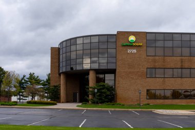 Kalamazoo, Michigan, ABD 'deki Climax Solar Ofisi, 2 Mayıs 2023. Climax Solar bir güneş enerjisi donanımı tedarikçisidir.