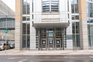 Saint Paul, Minnesota, ABD 'deki Ekolab karargahı, 5 Mayıs 2023. Ekolab, su, hijyen ve enfeksiyon önleme çözümleri ve hizmetleri sunan bir Amerikan şirketidir..