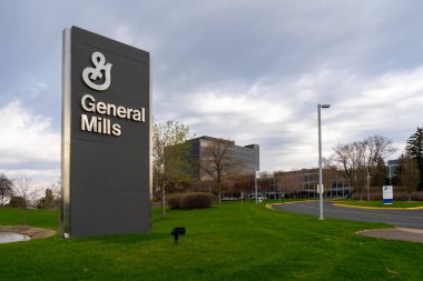 General Mills 'in Minneapolis, Minnesota' daki karargahı, 5 Mayıs 2023. General Mills, markalı işlenmiş tüketici gıdalarının çok uluslu üreticisi ve pazarlamacısı..