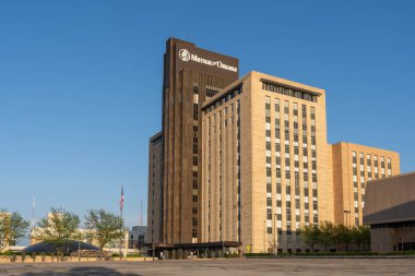 Omaha, NE, ABD - 6 Mayıs 2023: Omaha, NE, ABD 'deki Omaha Corporate genel merkezi. Omaha 'nın Mutual' ı bir Amerikan ortak sigorta ve finansal hizmet şirketidir..