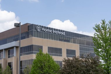 Home instead karargahı Lincoln, Nebraska, ABD, 7 Mayıs 2023. Home, Inc. uluslararası bir ev bakımı ajansı..