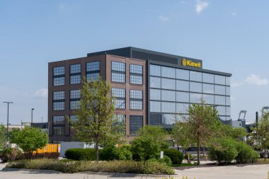 Omaha, NE, USA - May 7, 2023: Kiewit headquarters in Omaha, NE, USA. Kiewit Corporation is an American privately held construction company. clipart