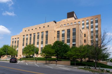 Omaha, NE, ABD - 7 Mayıs 2023: Omaha, NE, ABD 'deki Omaha Corporate genel merkezi. Omaha 'nın Mutual' ı bir Amerikan ortak sigorta ve finansal hizmet şirketidir..