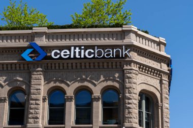 Celtic Bank headquarters in Salt Lake City, Utah, USA - June 26, 2023. Celtic Bank is a federally-chartered bank. clipart