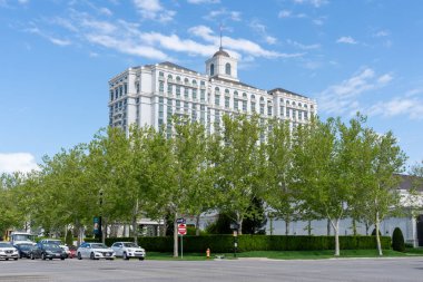 Salt Lake City 'deki Grand America Oteli, Utah, ABD - 15 Mayıs 2023. Büyük Amerika Avrupa tarzı 5 yıldızlı zengin bir oteldir..
