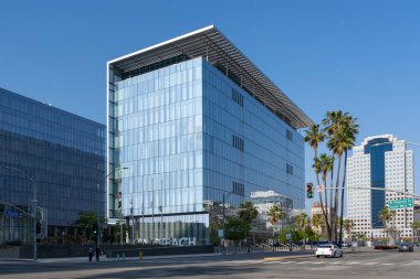 Long Beach Administration Building Long Beach, California, ABD - 27 Mayıs 2023. Long Beach Limanı, ABD 'de bir konteynır limanıdır..