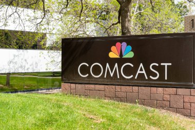 Englewood, CO, ABD 'deki Comcast ofisi, 18 Mayıs 2023. Comcast Corporation, Amerikan çokuluslu telekomünikasyon ve medya şirketi..