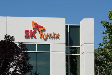 SK hynix America merkezi San Jose, CA, ABD - 8 Haziran 2023. SK hynix Inc., Güney Koreli dinamik rastgele erişim hafıza çipleri ve flash bellek çipleri tedarikçisidir..