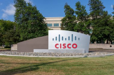 Cisco merkezi San Jose, Kaliforniya, ABD - 8 Haziran 2023. Cisco Systems, Inc., ABD merkezli çok uluslu dijital iletişim teknolojisi şirketi..