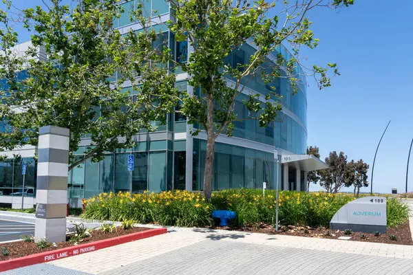 stock image Adverum Biotechnologies headquarters in Silicon Valley, Redwood City, California, USA - June 8, 2023. Adverum Biotechnologies is a clinical stage gene therapy company.