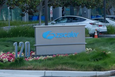 Silikon Vadisi, San Jose, Kaliforniya, ABD 'deki merkez binasında 8 Haziran 2023. Zscaler bir Amerikan bulut güvenlik şirketi..