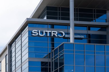 Sutro Biopharma headquarters in South San Francisco, California, USA, June 7, 2023. Sutro Biopharma, Inc. is a public biotechnology company. clipart