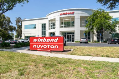 San Jose, Kaliforniya 'daki Winbond ofis binası - 8 Haziran 2023. Winbond Electronics Corporation Tayvan merkezli bir şirkettir..