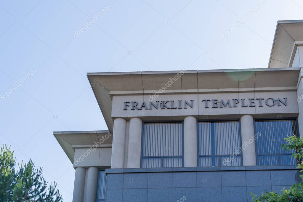 Franklin Templeton Investments office in San Mateo, California, USA - June 7, 2023. Franklin Templeton is an American global investment firm.