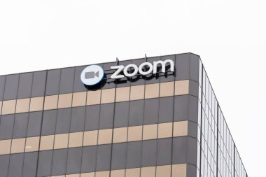 Zoom merkezi San Jose, Kaliforniya, ABD - 10 Haziran 2023. Zoom Video Communications, bir Amerikan iletişim teknolojisi şirketidir..