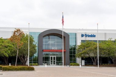 Trimble ofisi Sunnyvale, California, ABD - 10 Haziran 2023. Trimble bir teknoloji şirketi..